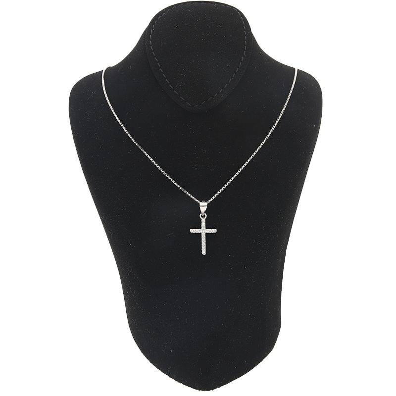 Sterling Silver 925 Necklace (Chain with Cross Pendant) - FKJNKLSL2173