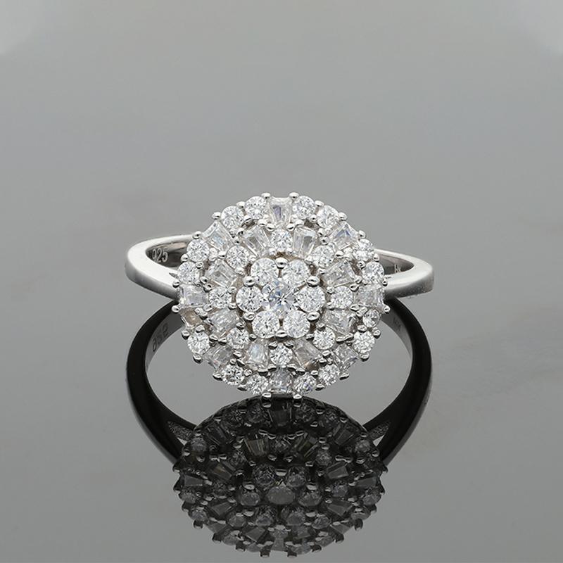 Sterling Silver 925 Flower Ring - FKJRNSL2438