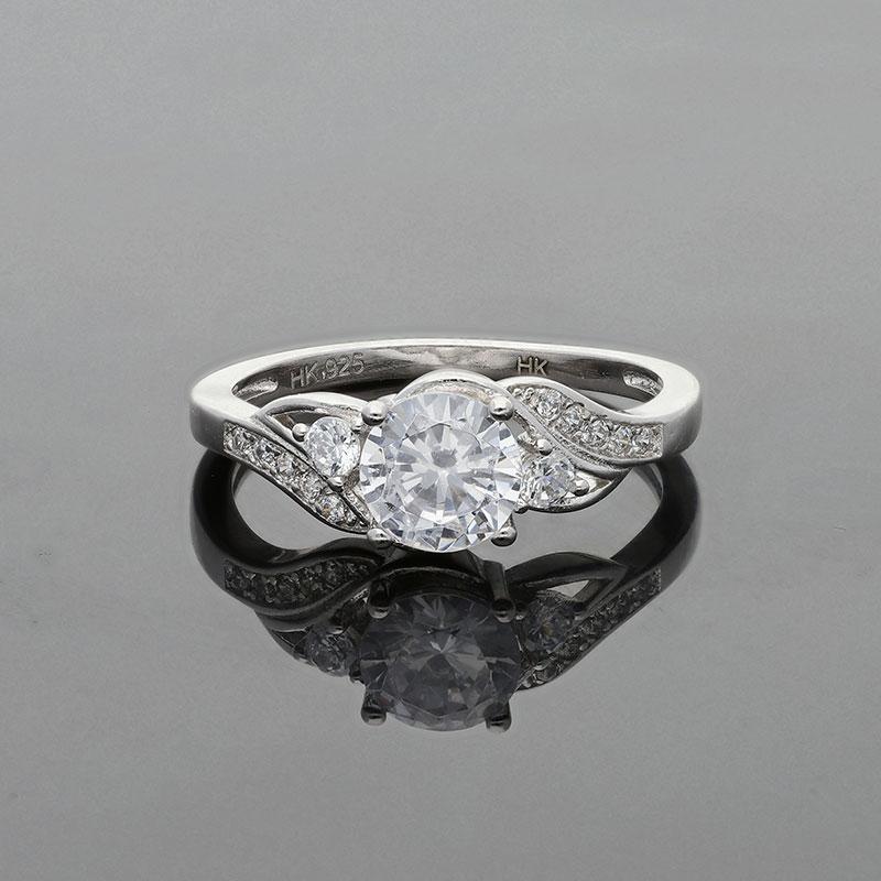 Sterling Silver 925 Solitaire Ring - FKJRNSL2453