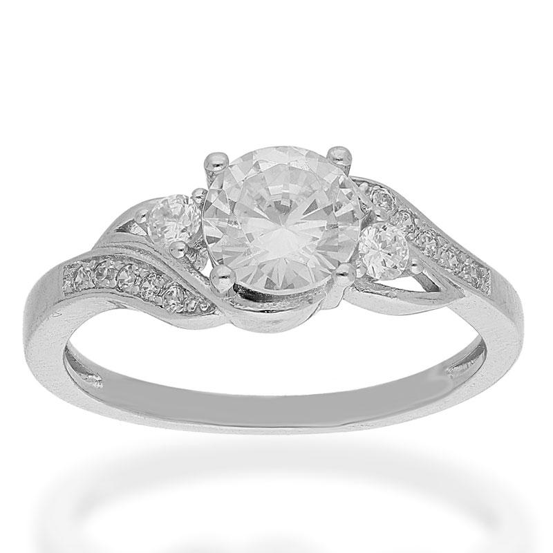 Sterling Silver 925 Solitaire Ring - FKJRNSL2453