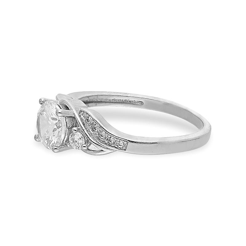 Sterling Silver 925 Solitaire Ring - FKJRNSL2453