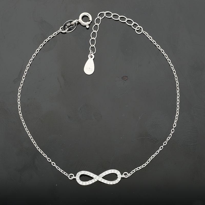 Sterling Silver 925 Infinity Bracelet - FKJBRLSL2288