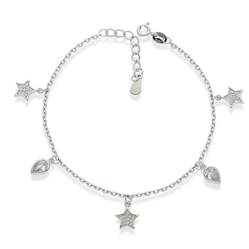 Sterling Silver 925 Star Bracelet - FKJBRLSL2340