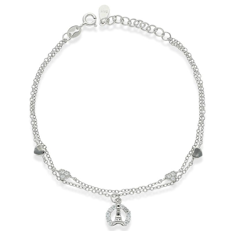 Sterling Silver 925 Heart Bracelet - FKJBRLSL2344