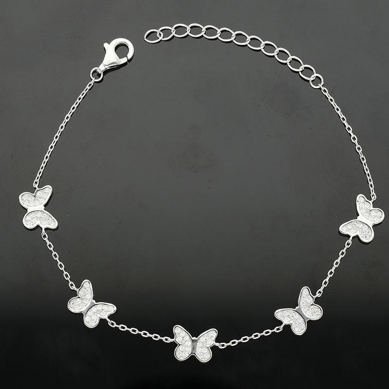 Sterling Silver 925 Butterfly Bracelet - FKJBRLSL2345