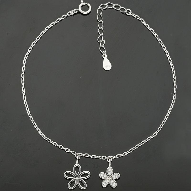 Sterling Silver 925 Flower Bracelet - FKJBRLSL2357