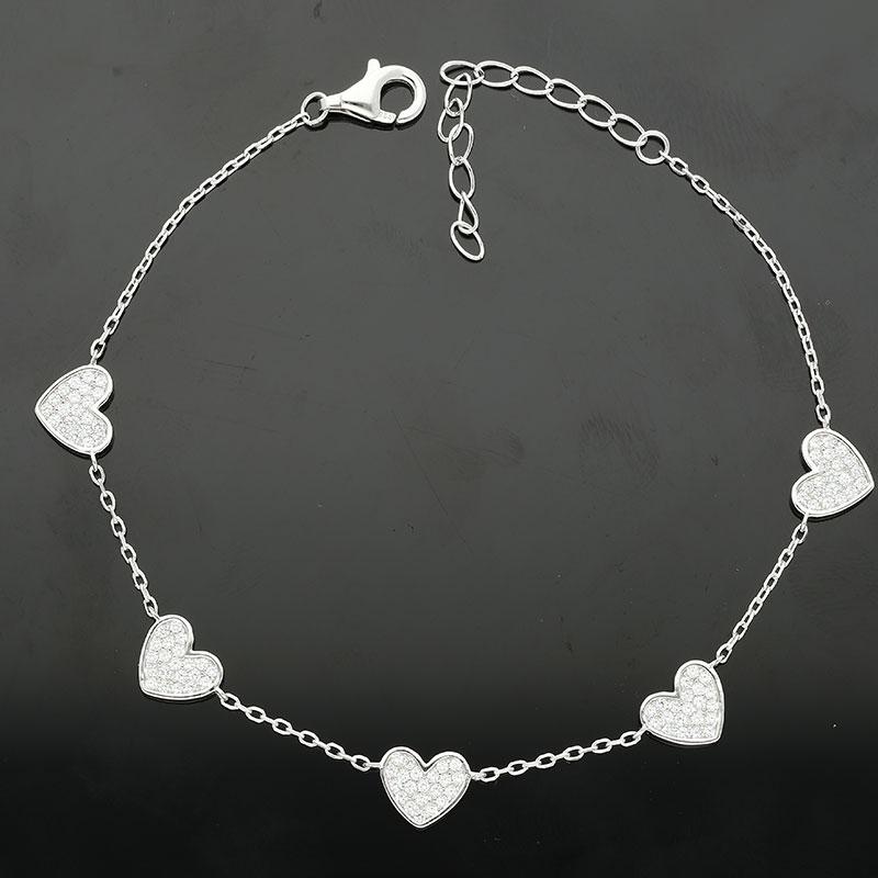 Sterling Silver 925 Heart Bracelet - FKJBRLSL2339