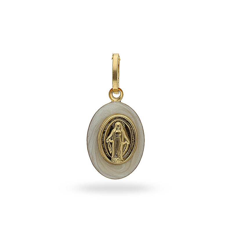 Gold Mother Mary Pendant 18KT - FKJPND18KU1008