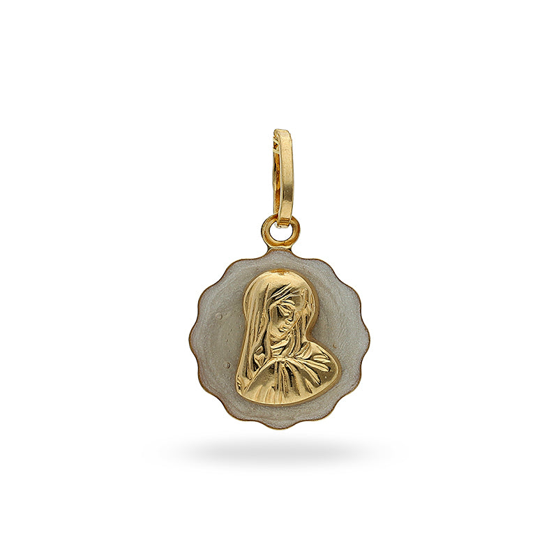 Gold Mother Mary Pendant 18KT - FKJPND18KU1007