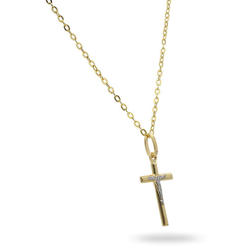 Gold Necklace (Chain with Cross Pendant) 18KT - FKJNKL18KU1001