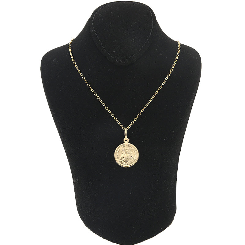 Gold Necklace (Chain with Jesus Pendant) 18KT - FKJNKL18KU1005