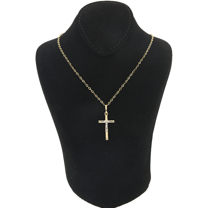 Gold Necklace (Chain with Cross Pendant) 18KT - FKJNKL18KU1001