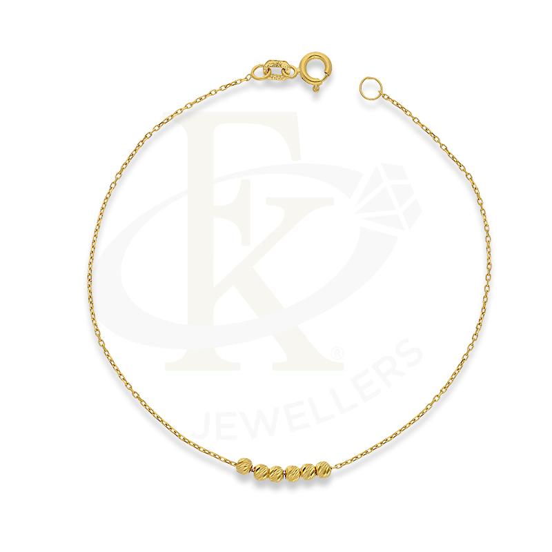 Gold Beads Bracelet 21KT - FKJBRL21K2392