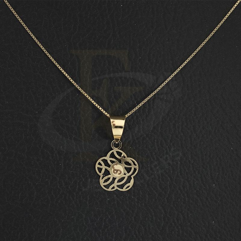 Gold Necklace (Chain with Flower Pendant) 18KT - FKJNKL18K2299