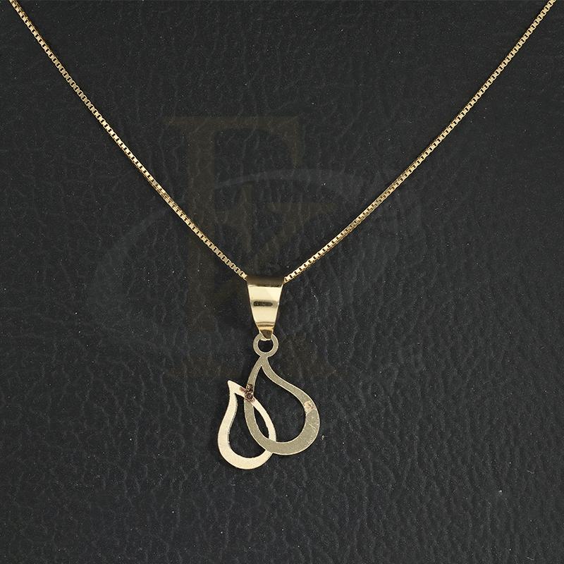 Gold Necklace (Chain with Teardrop Pendant) 18KT - FKJNKL18K2304