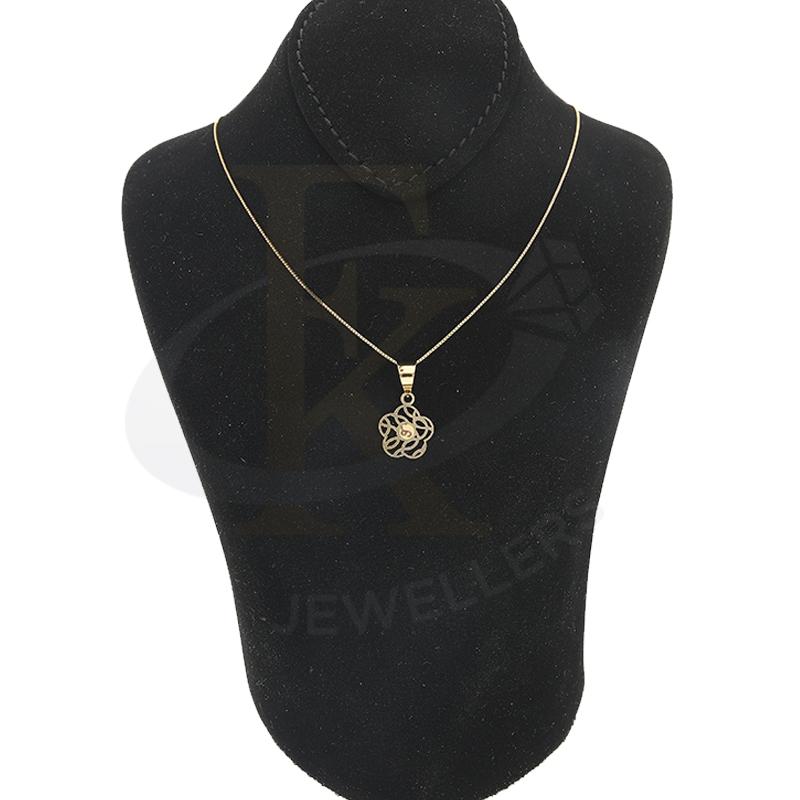 Gold Necklace (Chain with Flower Pendant) 18KT - FKJNKL18K2299