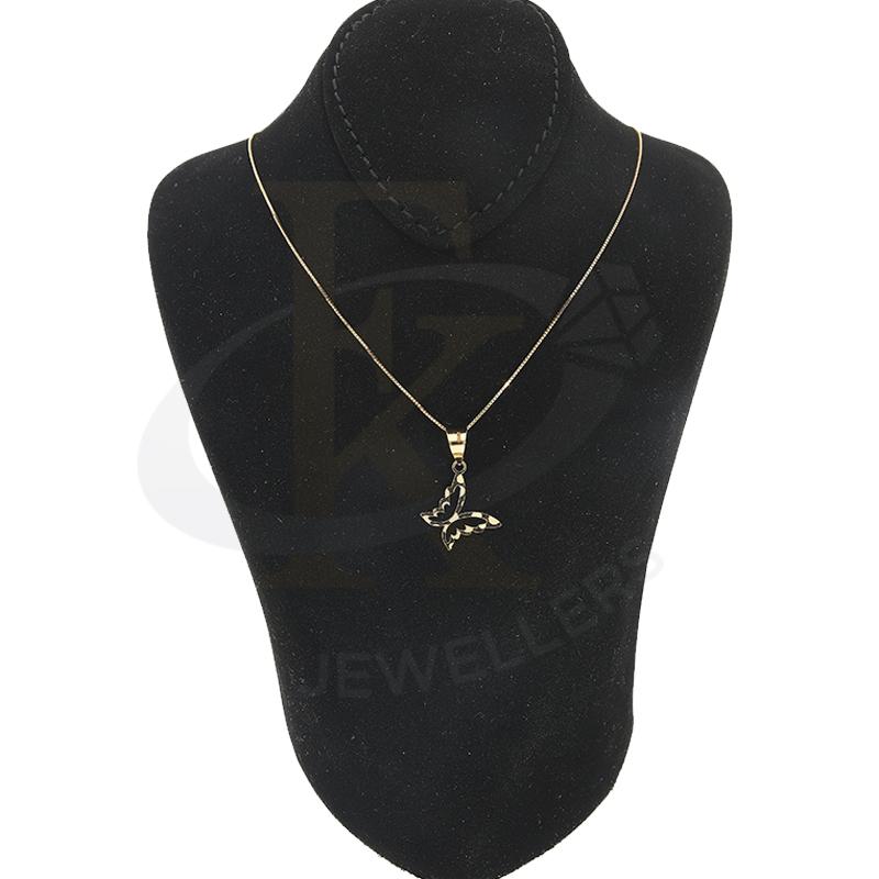 Gold Necklace (Chain with Butterfly Pendant) 18KT - FKJNKL18K2296