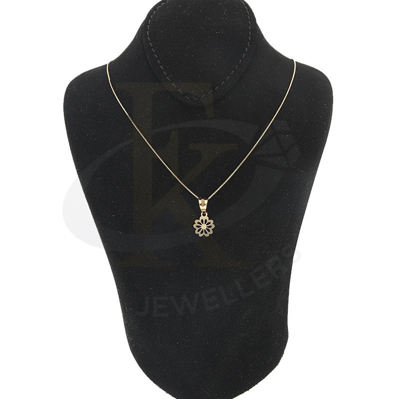 Gold Necklace (Chain with Flower Pendant) 18KT - FKJNKL18K2305