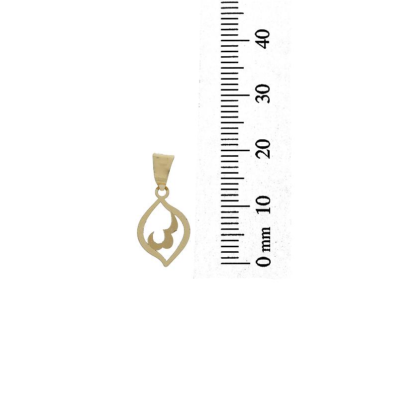 Gold Leaf Shaped Pendant 18KT - FKJPND18K2331