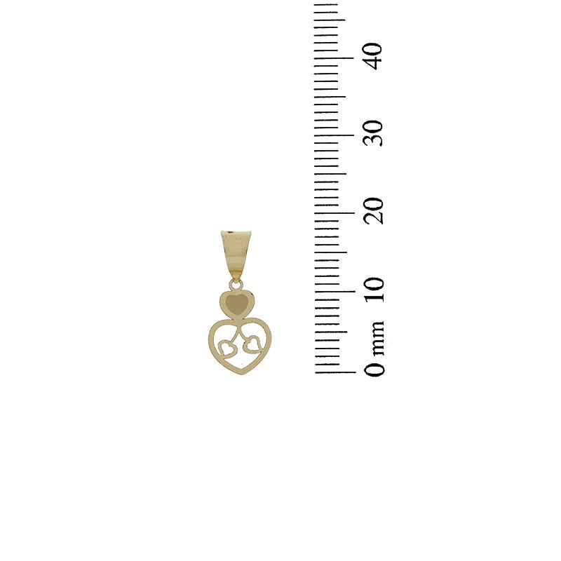 Gold Twin Hearts Pendant 18KT - FKJPND18K2332