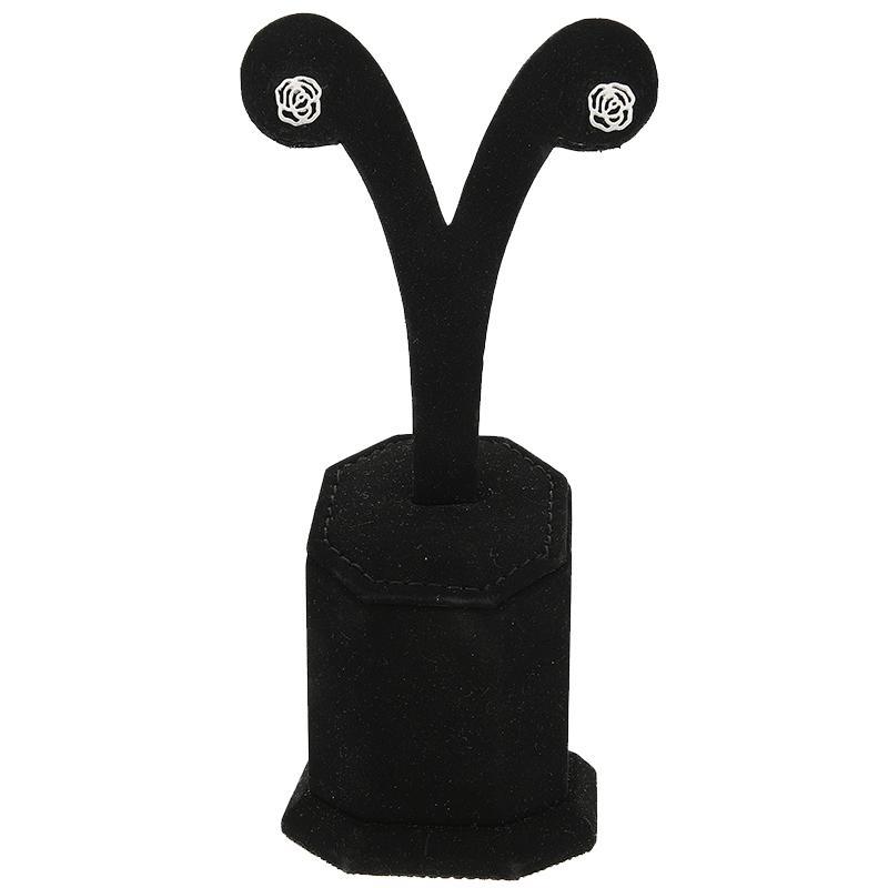 Italian Silver 925 Rose Flower Shaped Earrings - Fkjernsl2259