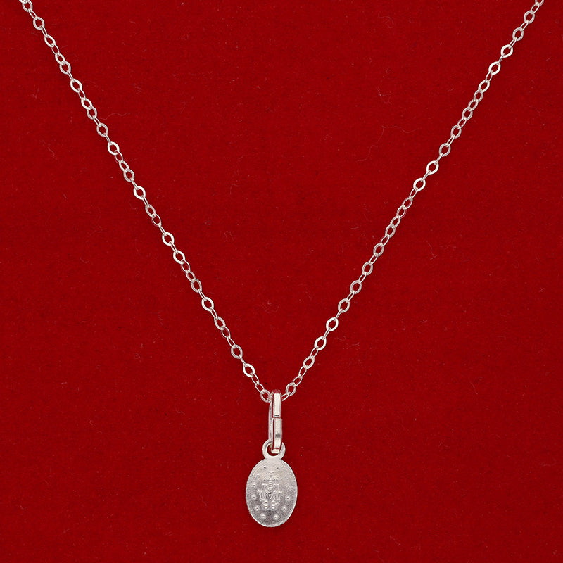 Sterling Silver 925 Necklace (Chain with Mother Mary Pendant) - FKJNKLSLU1015