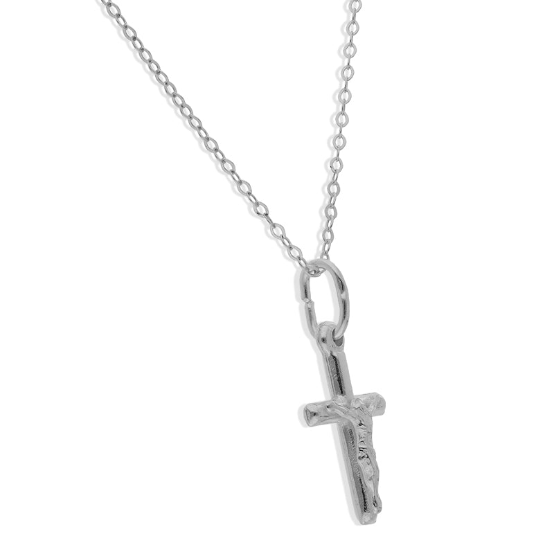Sterling Silver 925 Necklace (Chain with Cross Pendant) - FKJNKLSLU1020