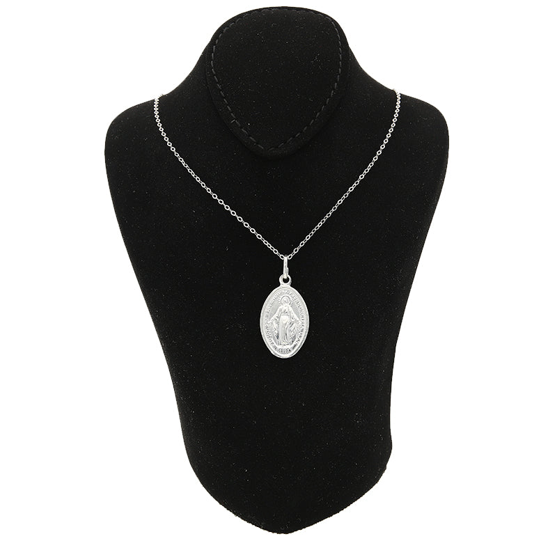 Sterling Silver 925 Necklace (Chain with Mother Mary Pendant) - FKJNKLSLU1012
