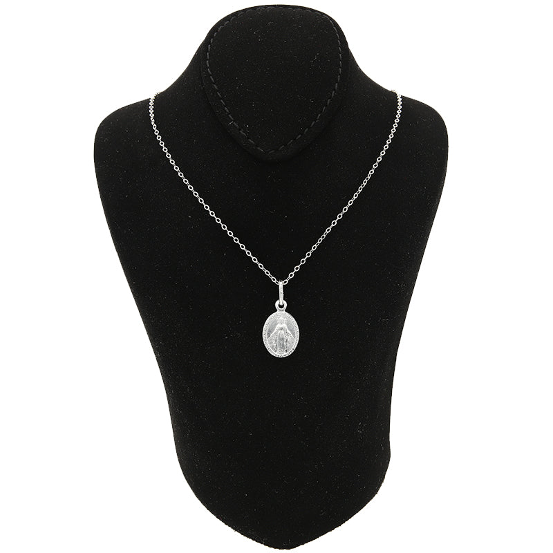 Sterling Silver 925 Necklace (Chain with Mother Mary Pendant) - FKJNKLSLU1014