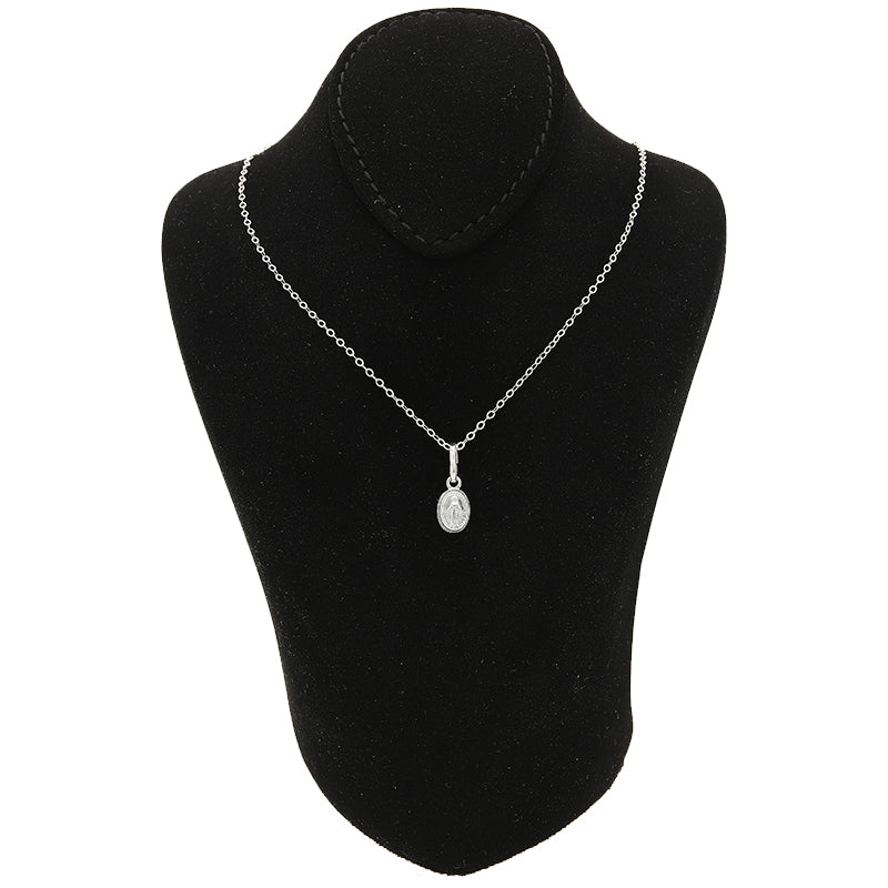 Sterling Silver 925 Necklace (Chain with Mother Mary Pendant) - FKJNKLSLU1015