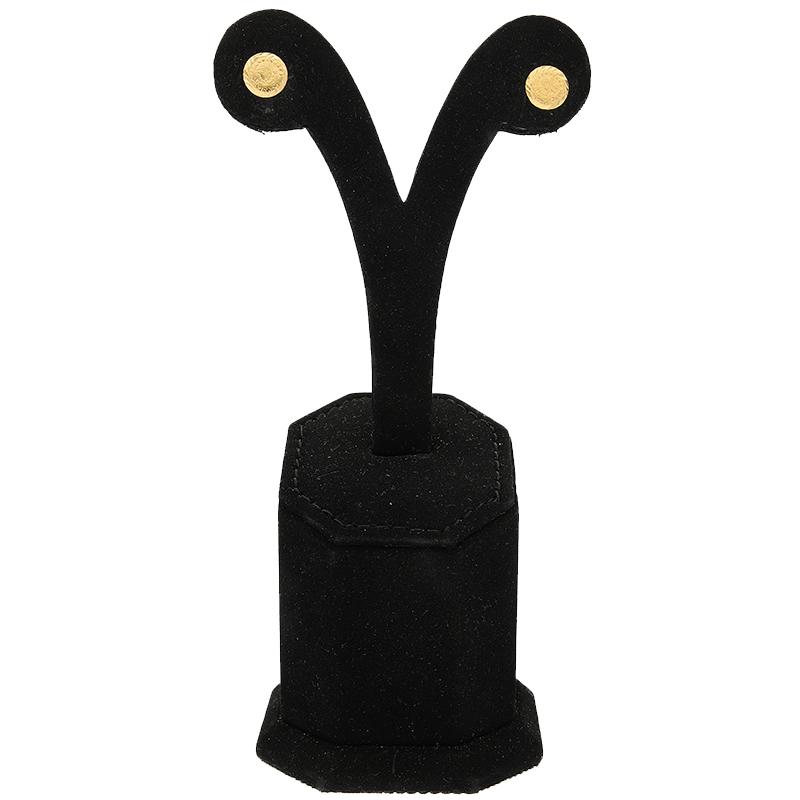 Gold Coin Shaped Stud Earrings 21KT - FKJERN21K2271