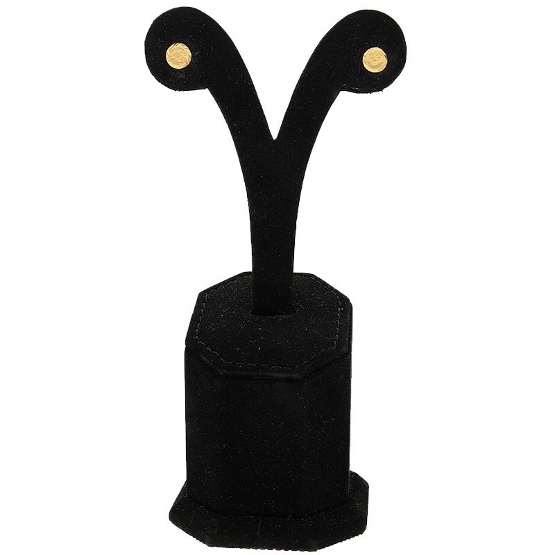 Gold Coin Shaped Stud Earrings 21KT - FKJERN21K2275