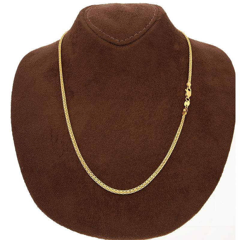 Gold 18 Inches Flat Chain 22KT - FKJCN22K2180