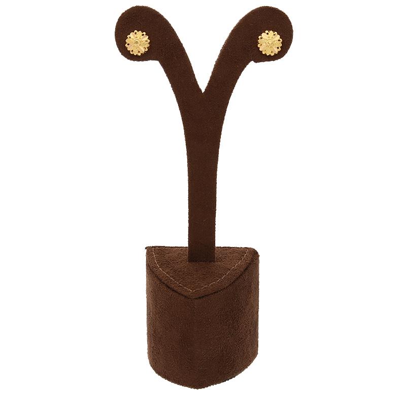 Gold Flower Stud Earrings 21KT - FKJERN21K2427