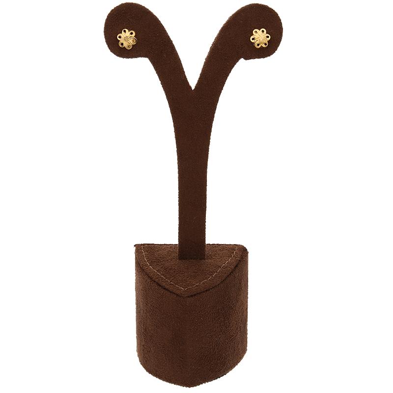 Gold Flower Stud Earrings 21KT - FKJERN21K2426