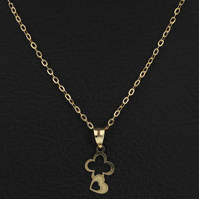 Gold Necklace (Chain with Heart Pendant) 18KT - FKJNKL18K2528
