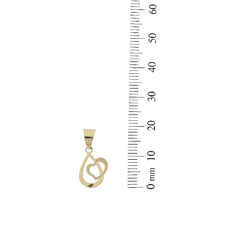 Gold Necklace (Chain with Pear In Heart Pendant) 18KT - FKJNKL18K2527