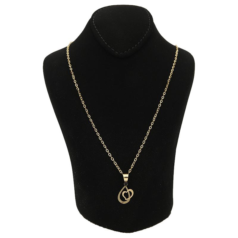 Gold Necklace (Chain with Pear In Heart Pendant) 18KT - FKJNKL18K2527