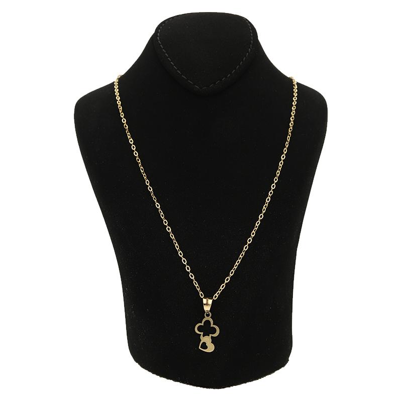 Gold Necklace (Chain with Heart Pendant) 18KT - FKJNKL18K2528