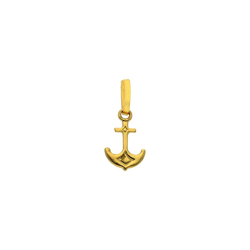 Gold Anchor Pendant 18KT - FKJPND18K2537