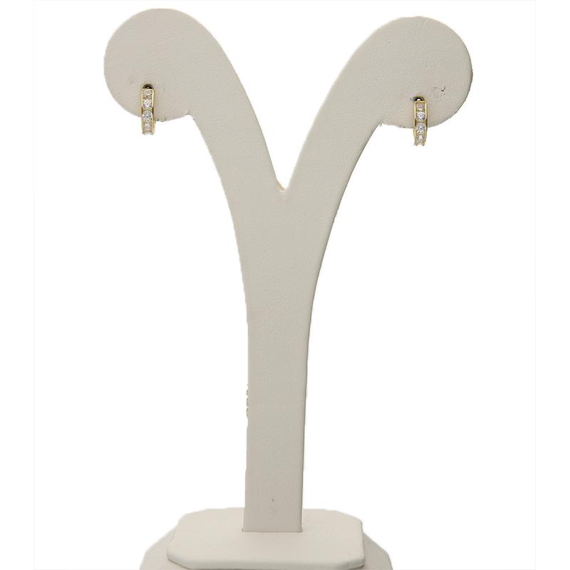 Gold Clip on Hoop Earrings 18KT - FKJERN18K2446