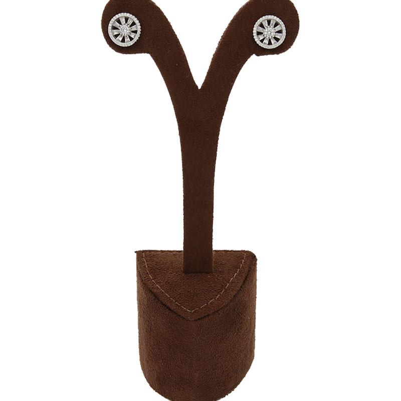 Sterling Silver 925 Round Shaped Solitaire Stud Earrings - FKJERNSL2467