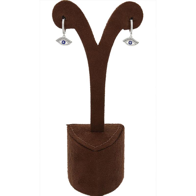 Sterling Silver 925 Evil Eye Drop Earrings - FKJERNSL2478