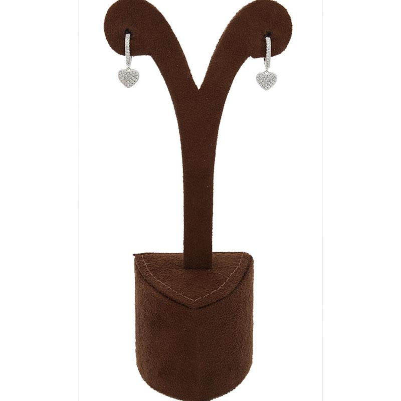 Sterling Silver 925 Heart Drop Earrings - FKJERNSL2479