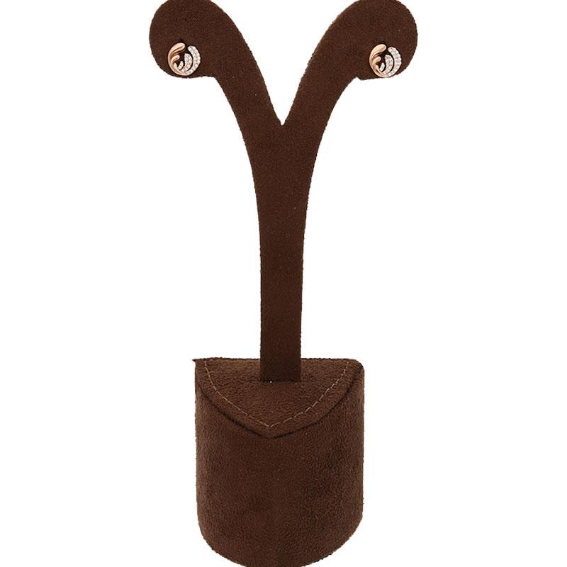 Sterling Silver 925 Rose Gold Plated Stud Earrings - FKJERNSL2501