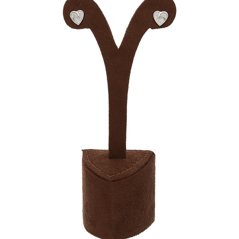 Sterling Silver 925 Heart Shaped Stud Earrings - FKJERNSL2530