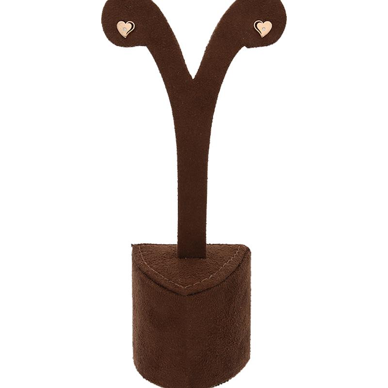 Sterling Silver 925 Rose Gold Plated Heart Solitaire Stud Earrings - FKJERNSL2523