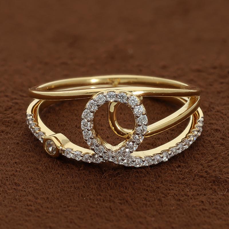 Sterling Silver 925 Gold Plated Ring - FKJRNSL2939