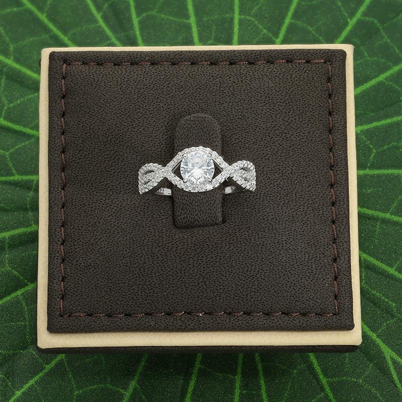 Sterling Silver 925 Infinity Knot Solitaire Ring - FKJRNSL2932