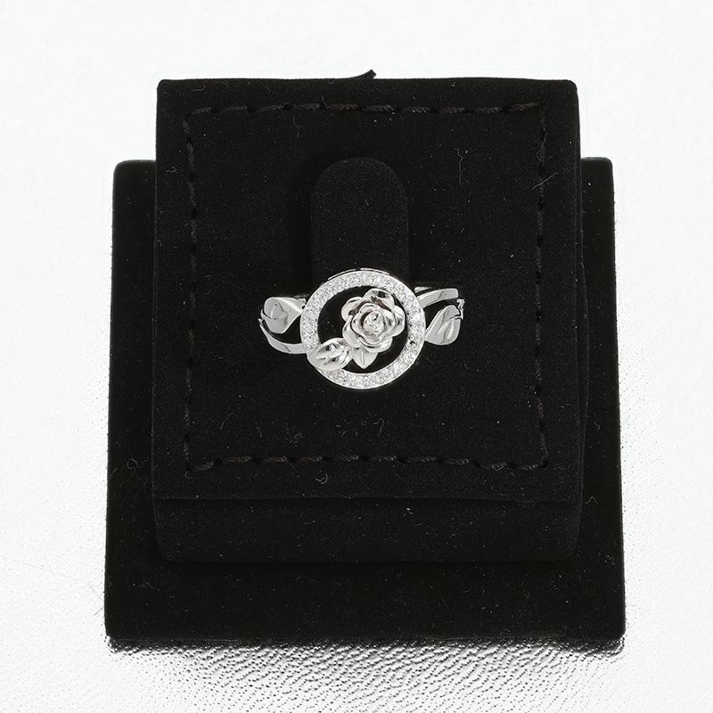Sterling Silver 925 Round Flower Ring - FKJRNSL2935